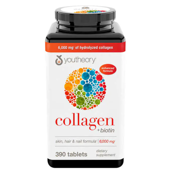 Youtheory Collagen Plus Biotin, 390 Tablets